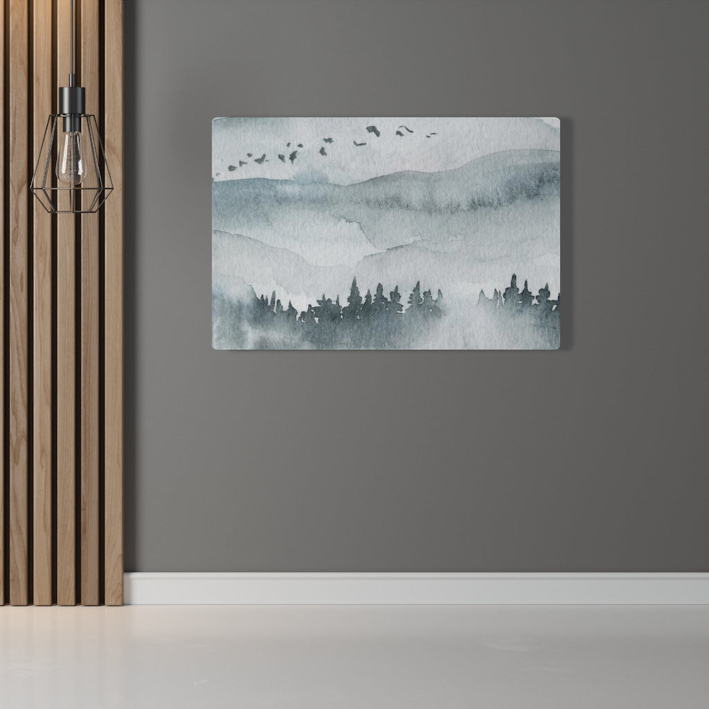 Nature Wall Canvas Art | Gray Woodlands