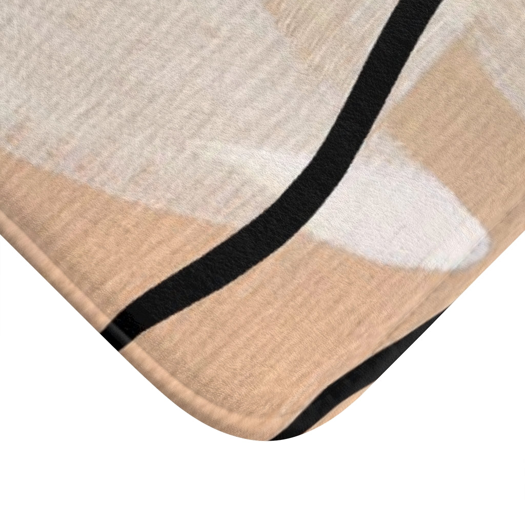 Terracotta Bath Mat | Beige Cream | One Line Art