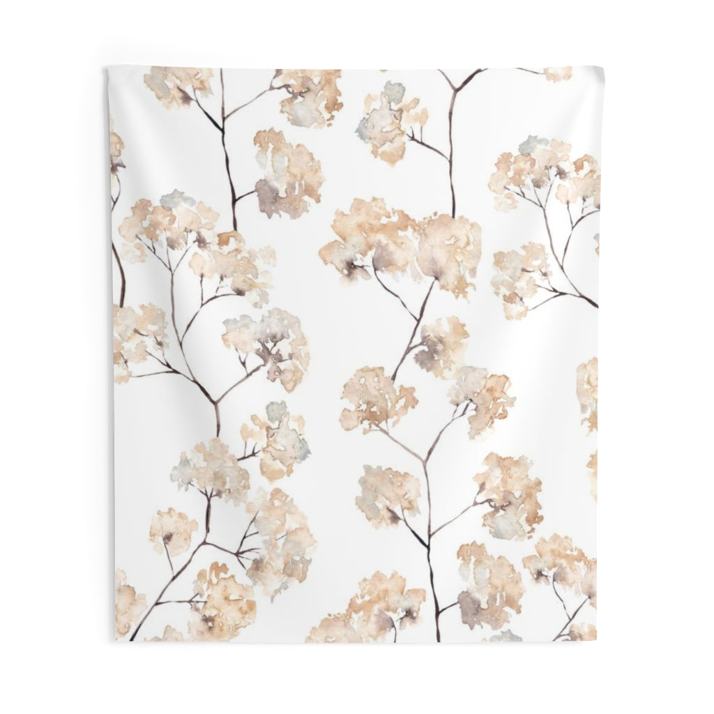 Floral Tapestry | White Beige Blooms