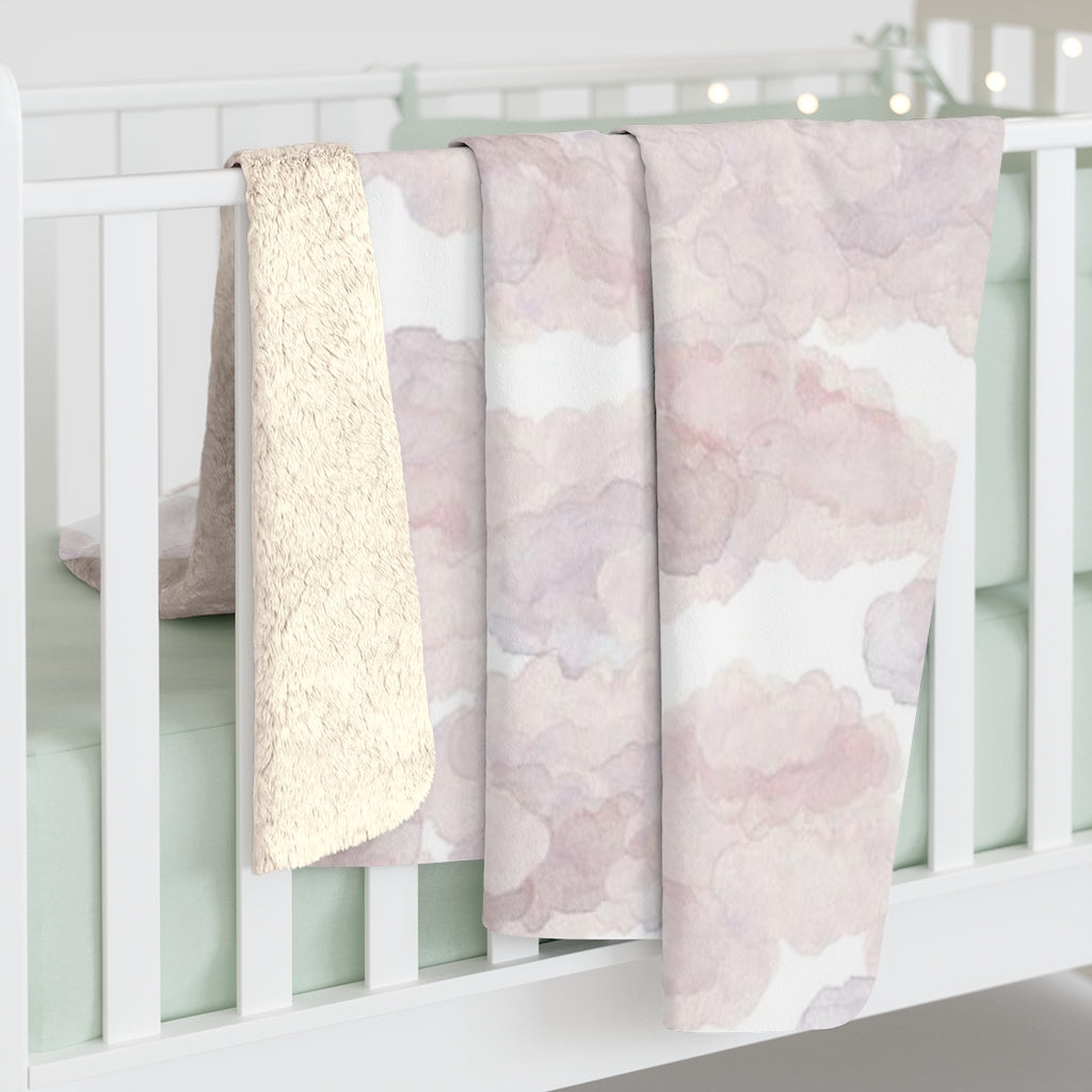 Clouds Comfy Blanket | Small Puffy White Pink