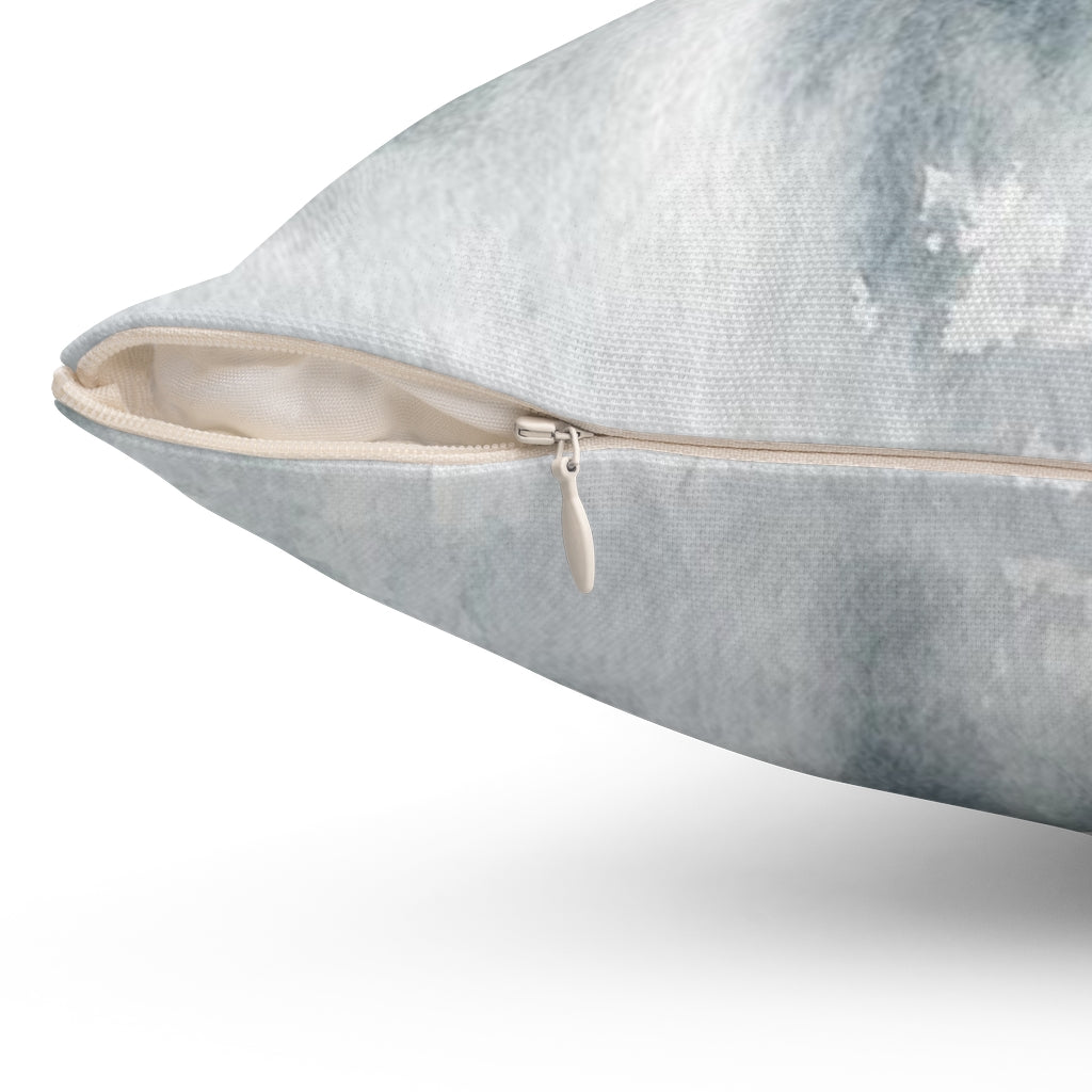 Whimsical Boho Pillow Cover | Grey White Forest Landscape