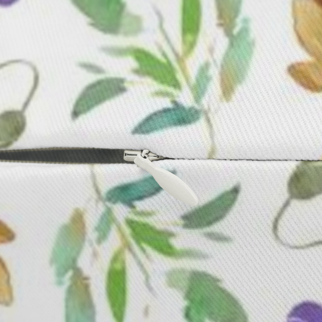 Floral Boho Lumbar Pillow | Rainbow Flower Bouquet