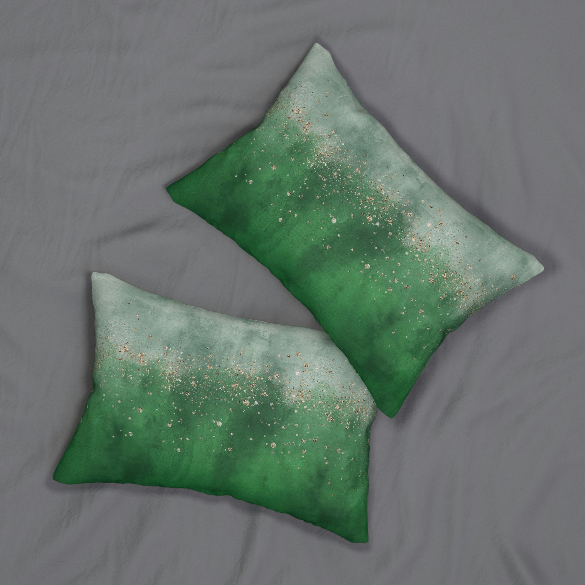 Emerald Lumbar Pillow | Green Ombre