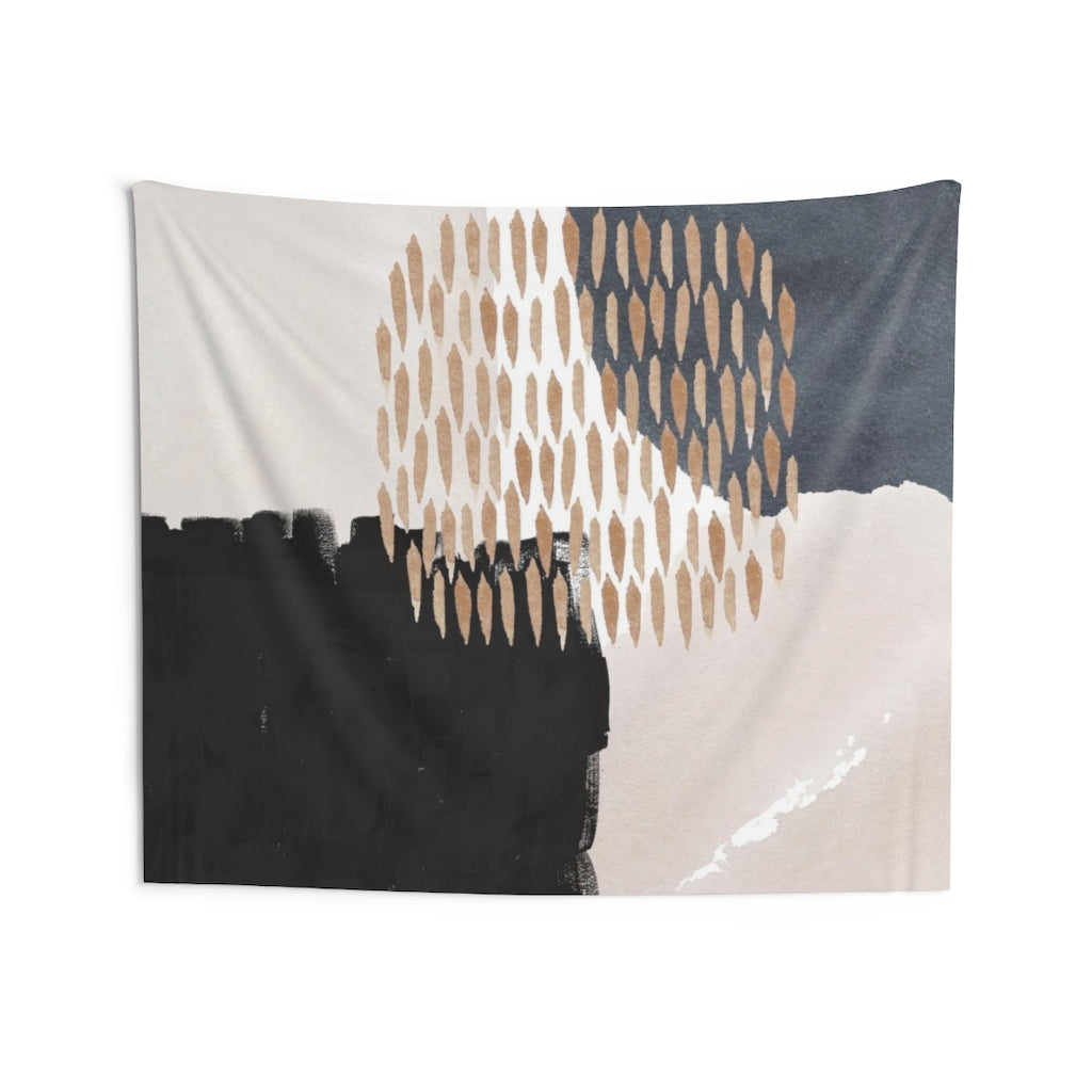 Abstract Tapestry | Beige Black Brown
