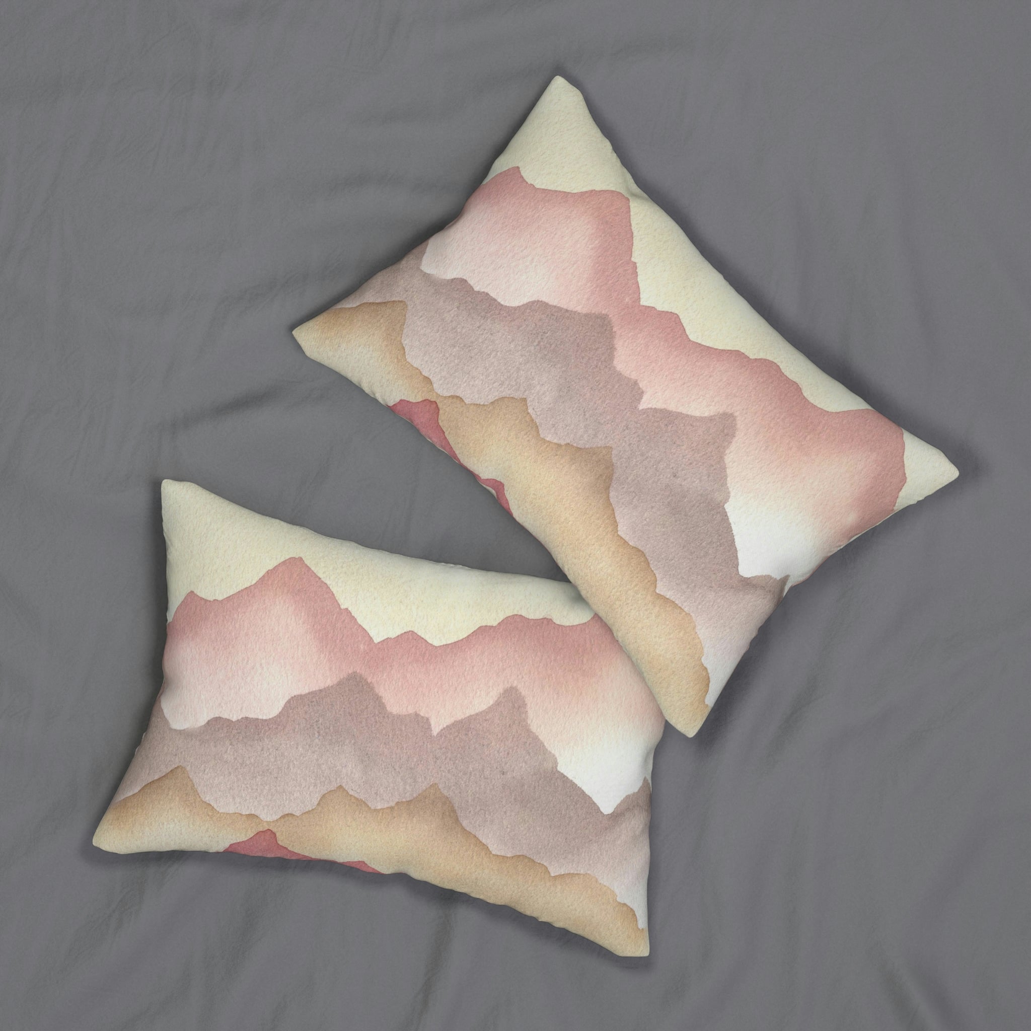 Retro Boho Lumbar Pillow | Neutral Hills Ombre