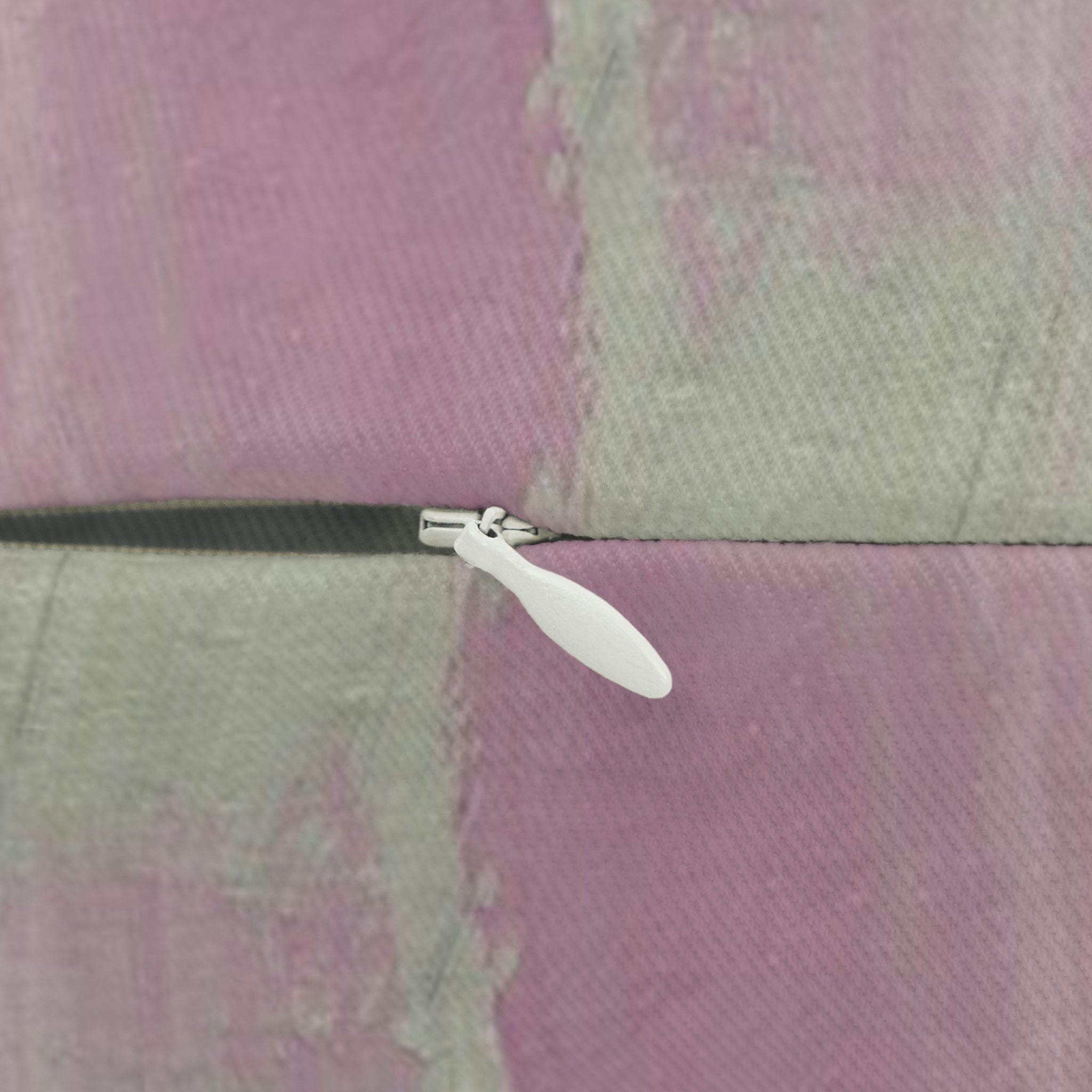 Abstract Lumbar Pillow | Sage Green Pink Ombre