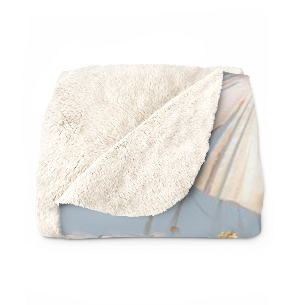 Floral Comfy Blanket | Beige Cream Orchids