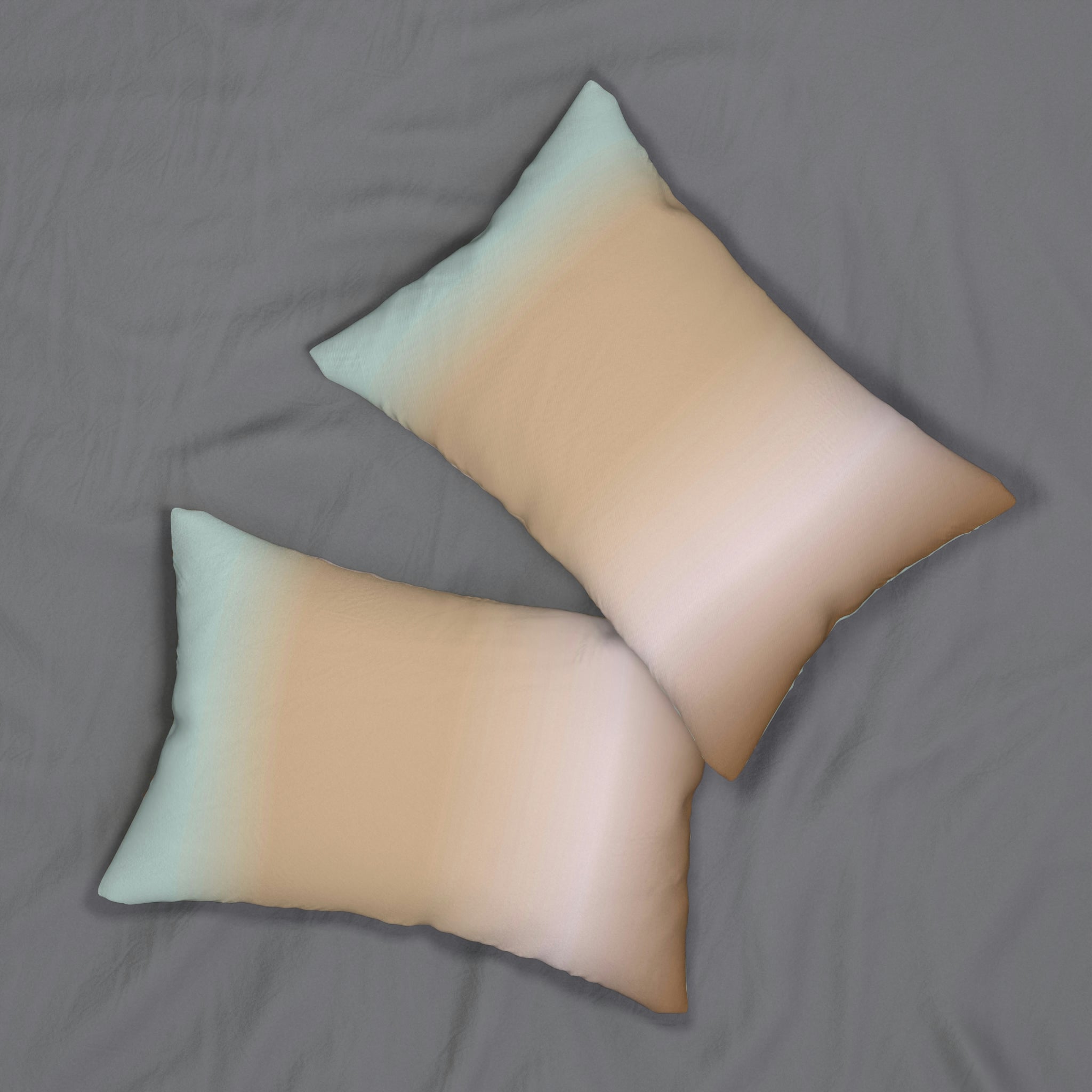 Abstract Lumbar Pillow | Neutral Earthy Beige Pink Ombre