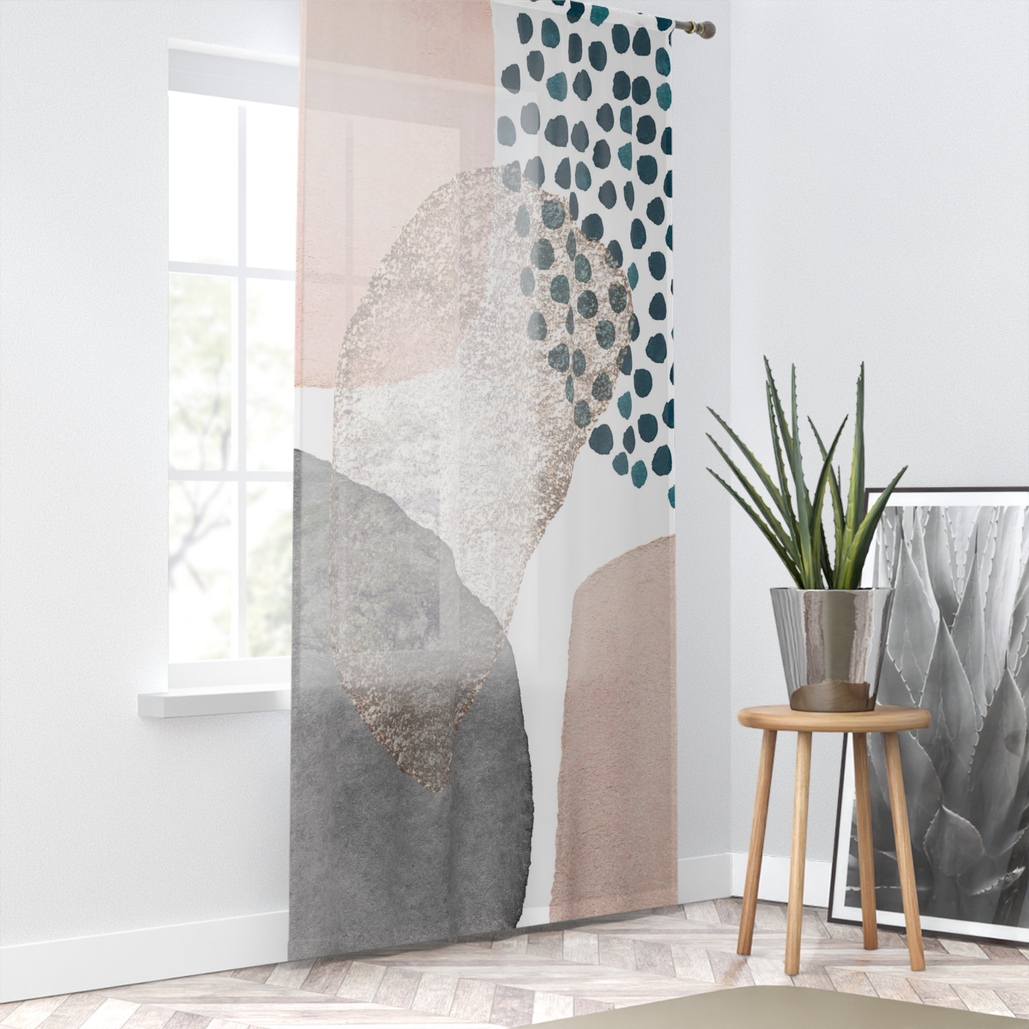 sheer modern window curtain