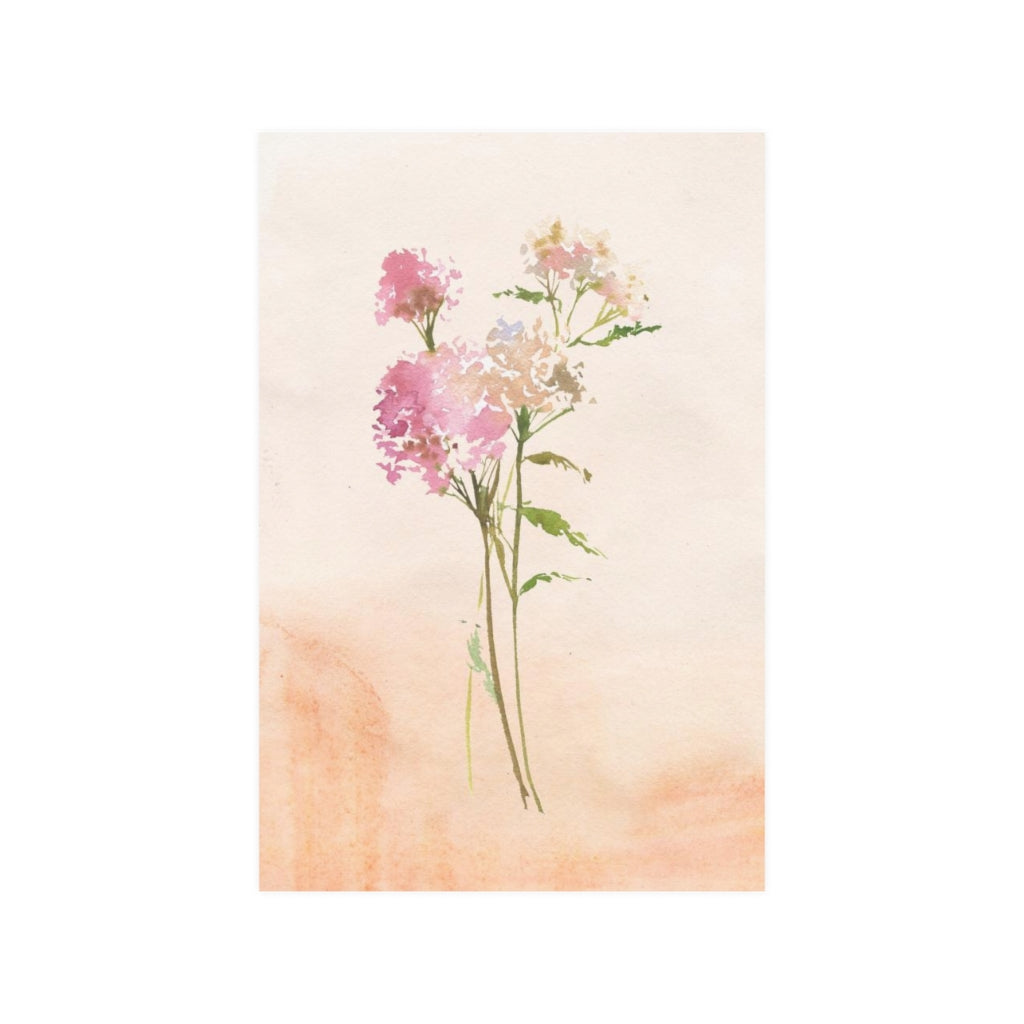 Wild Flowers Art Prints | Peach Pink Wildflower