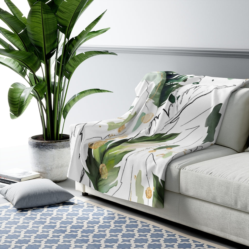 sherpa fleece throw blanket