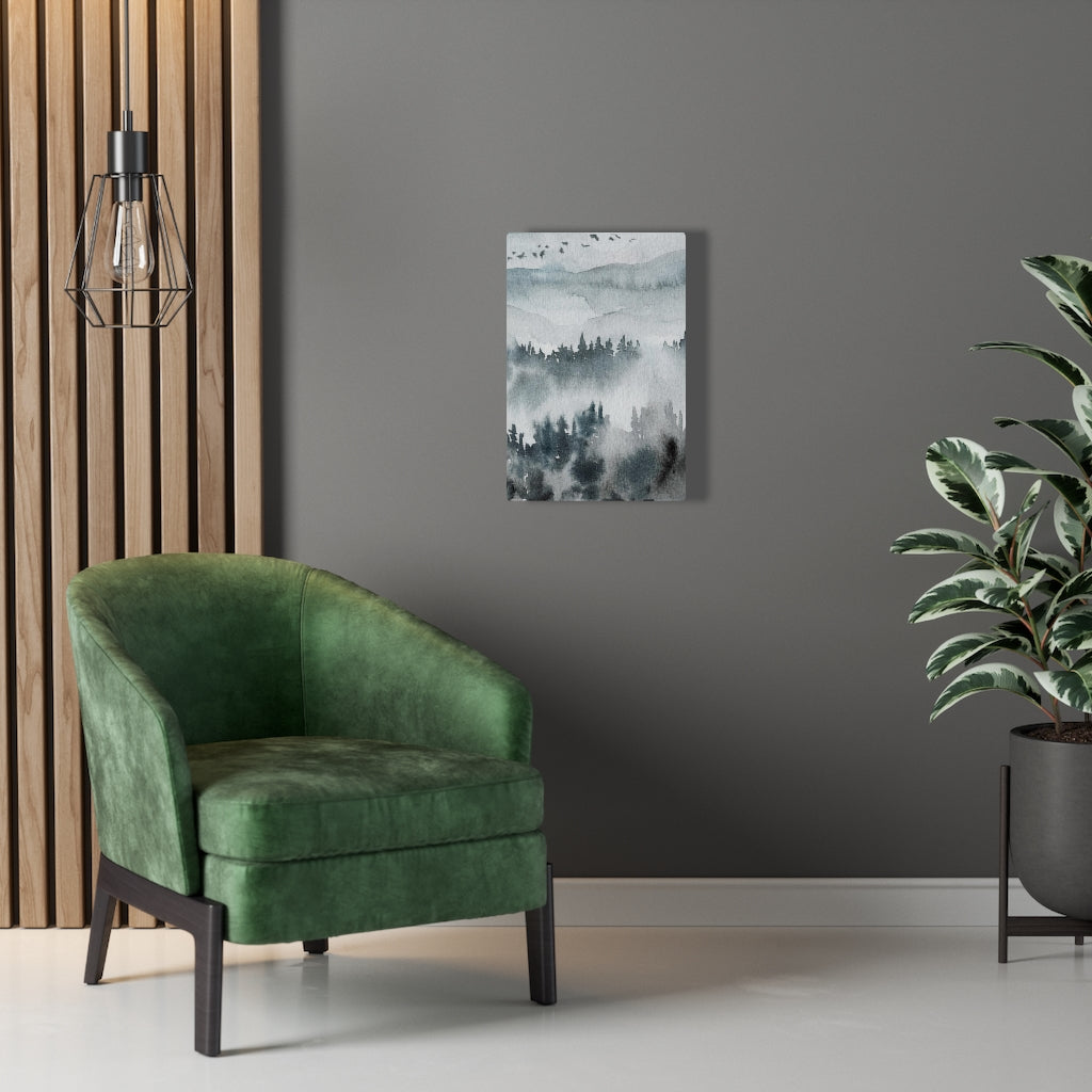 Nature Wall Canvas Art | Gray Woodlands