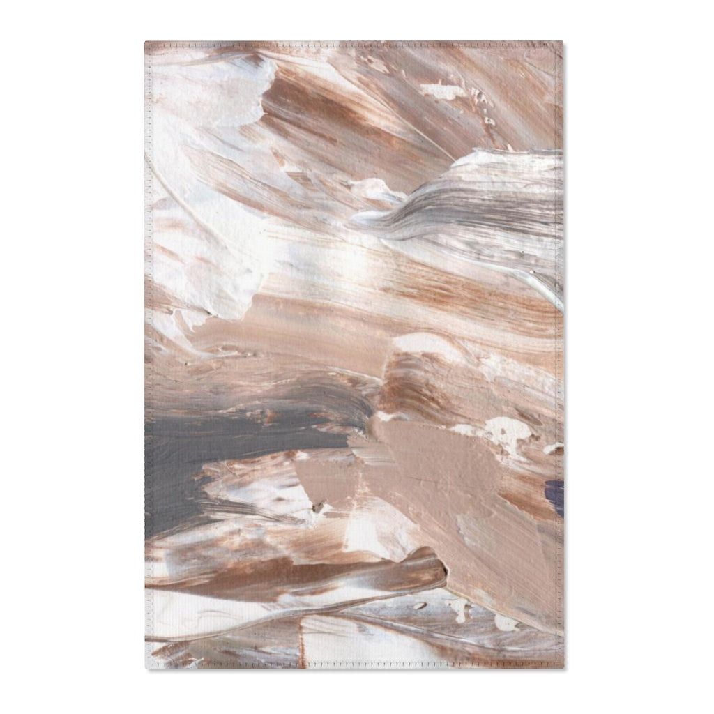 Abstract Area Rug | Gray White Beige