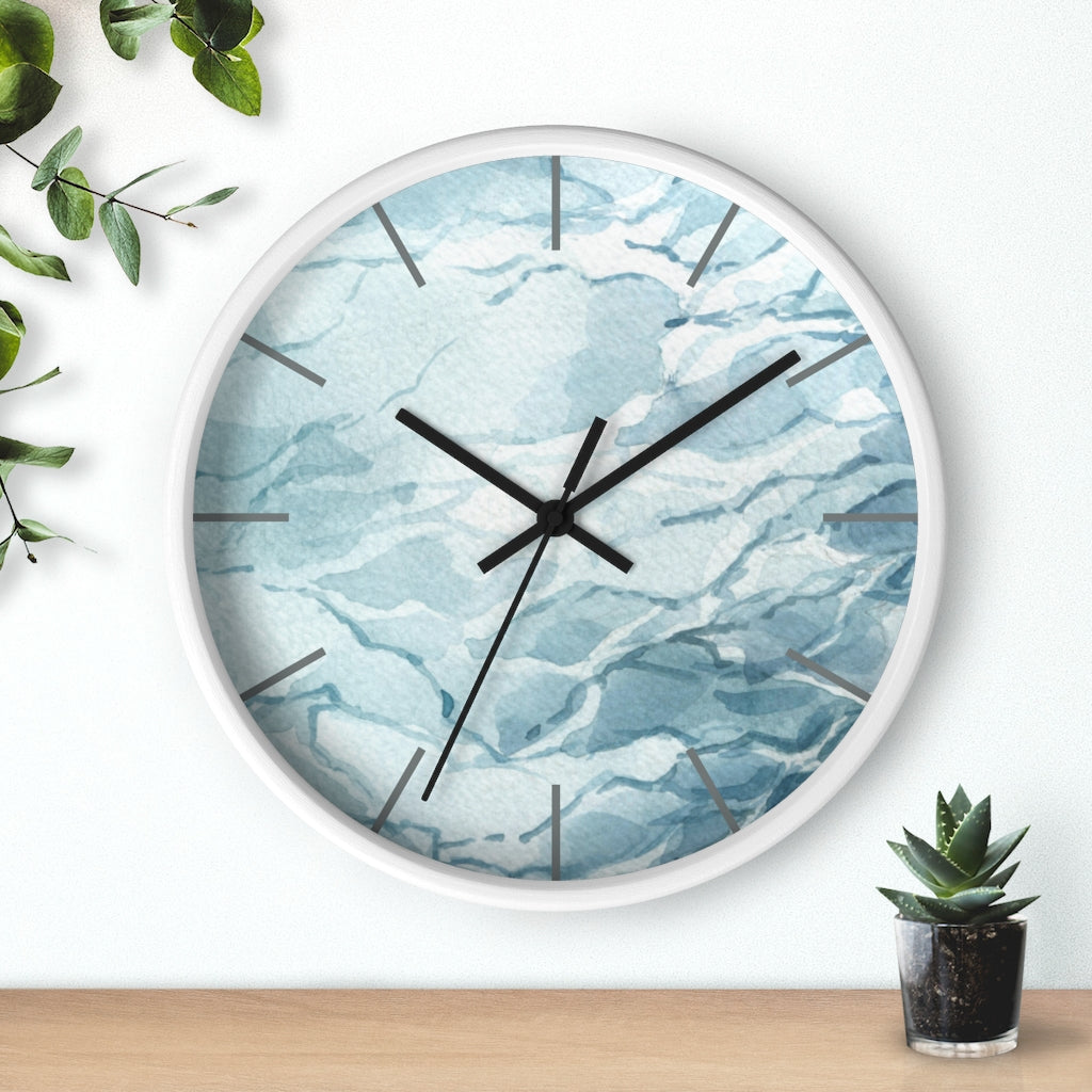 Ocean Blue | Wood Wall Clock 10"