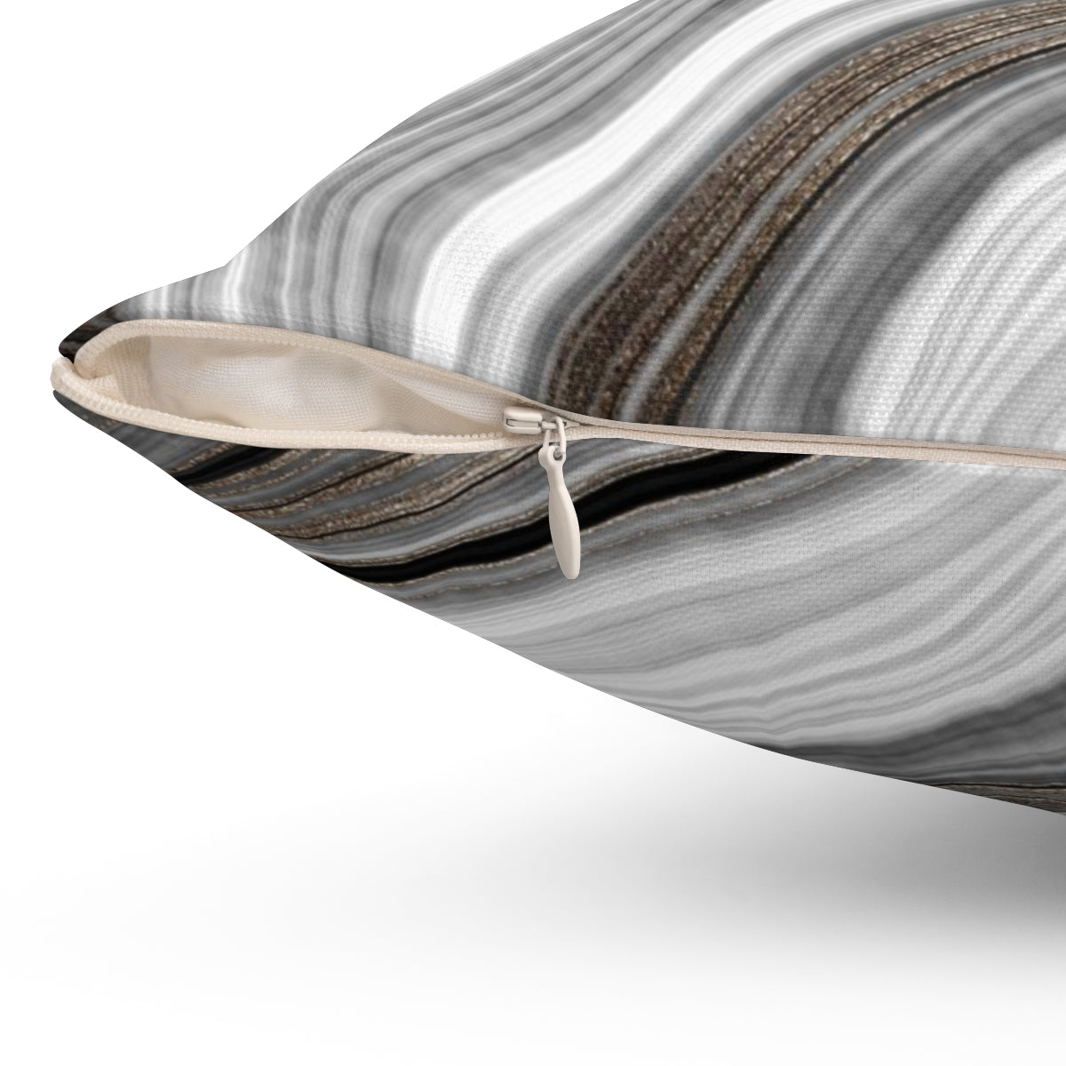 Marble Pillow Cover | Agate White Beige Black