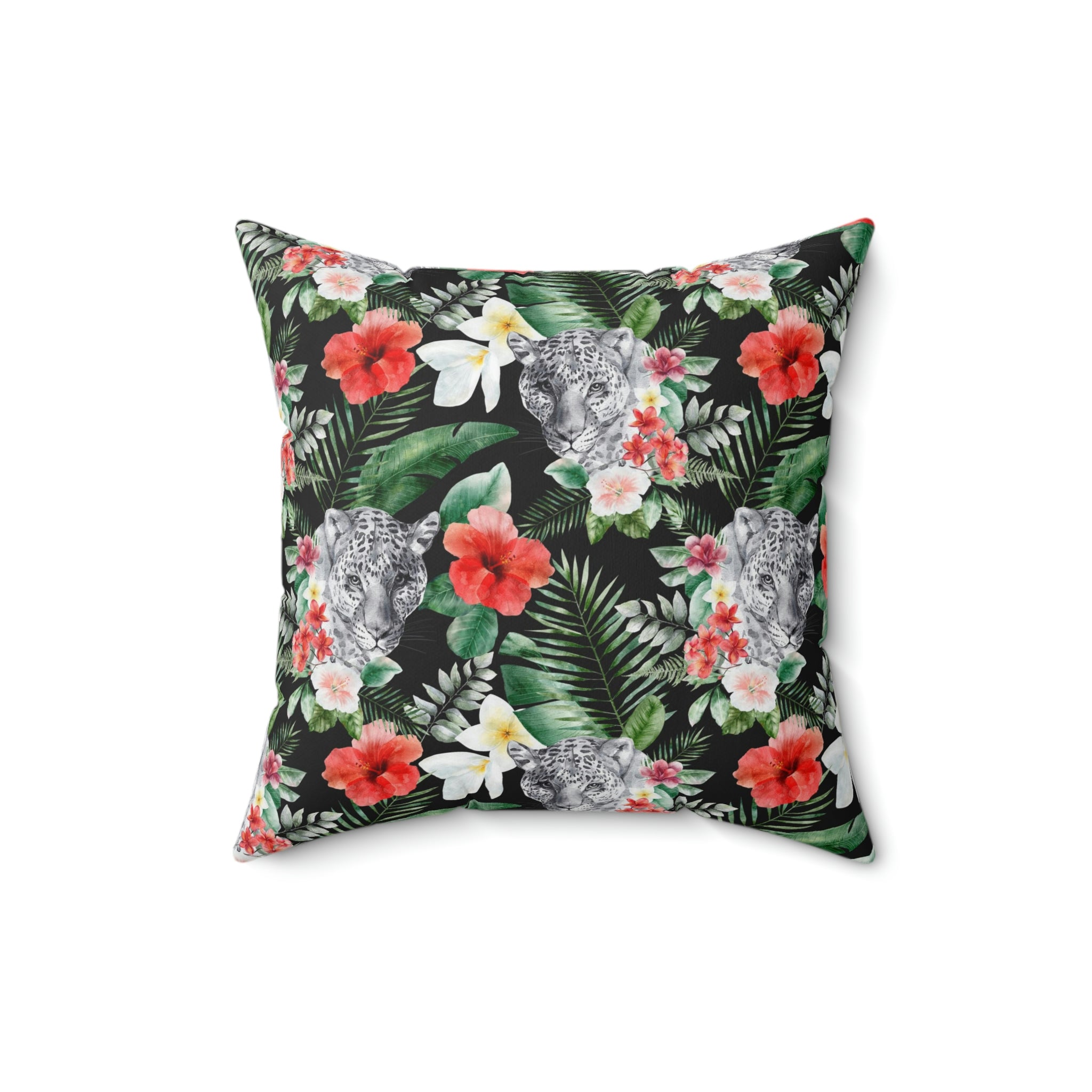 Safari Tiger Pillow Cover | Jungle Animal Floral