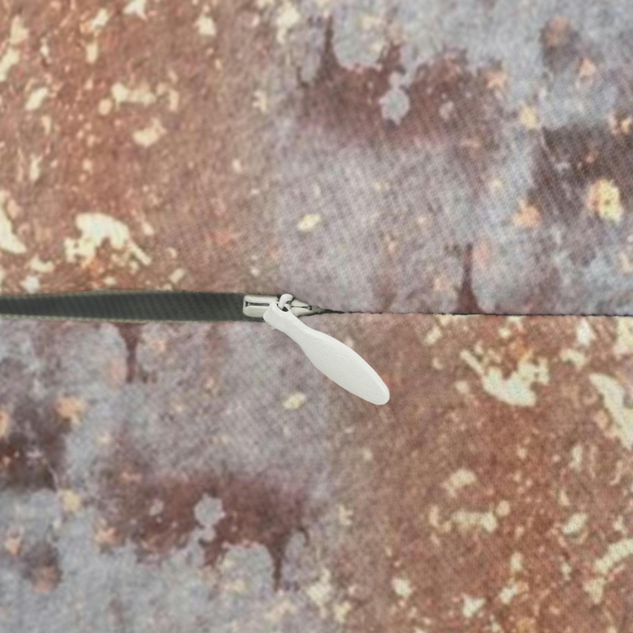 Abstract Lumbar Pillow | Earthy navy rust