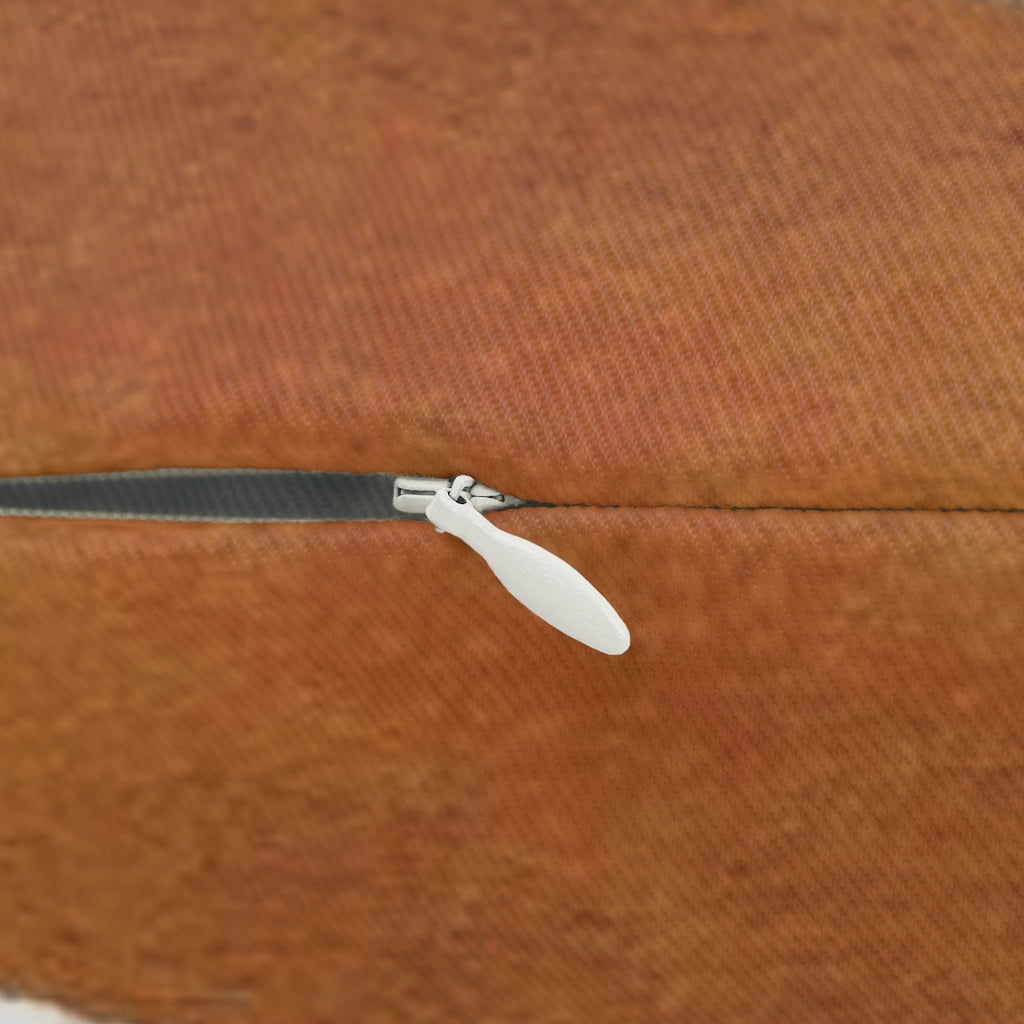 Abstract Boho Lumbar Pillow | Rust Brown White Blush Pink