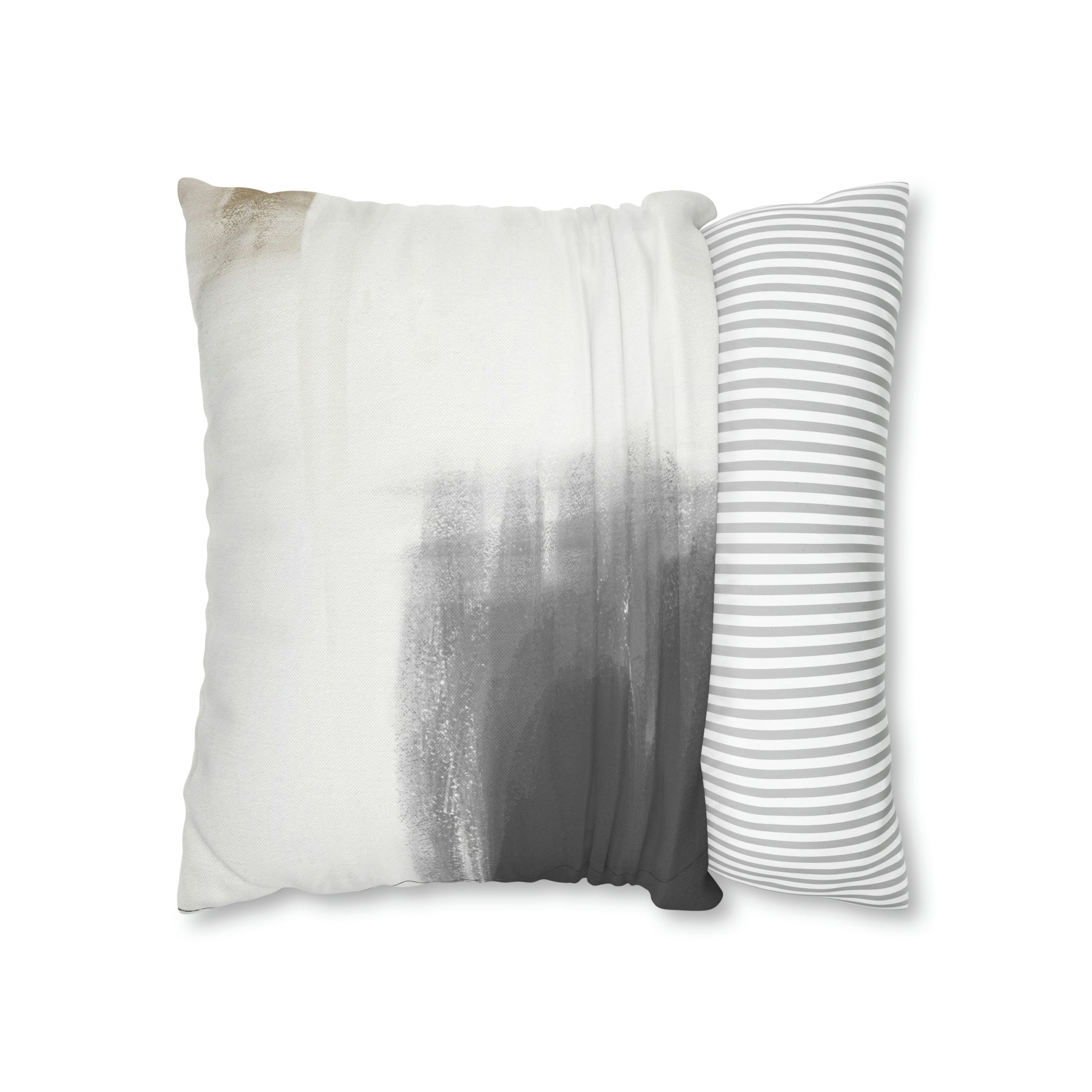 Abstract Boho Pillow Cover | Grey White