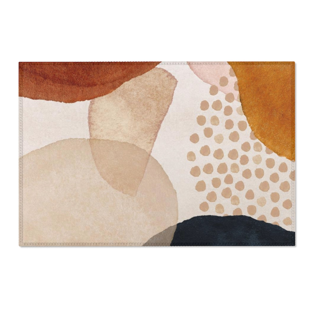 Boho Area Rug | Blush Pink Beige