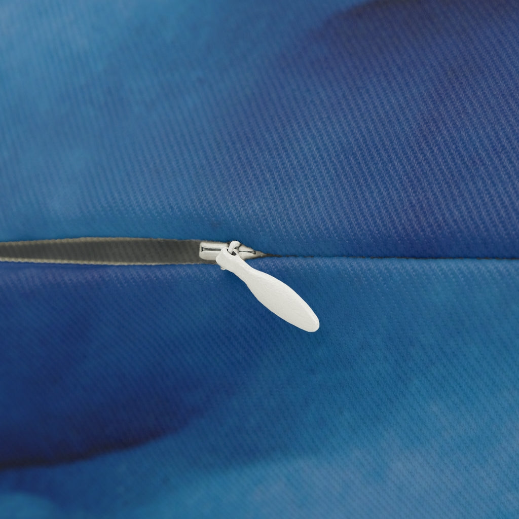 Abstract Lumbar Pillow, Blue, Blush Pink Ombre