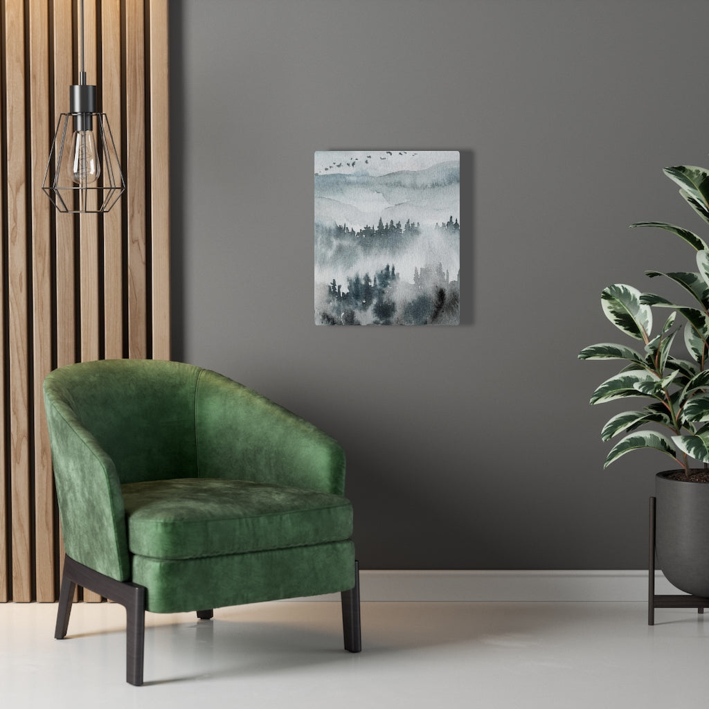 Nature Wall Canvas Art | Gray Woodlands