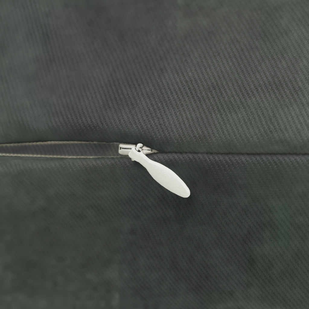 Abstract Boho Lumbar Pillow | Grey Green