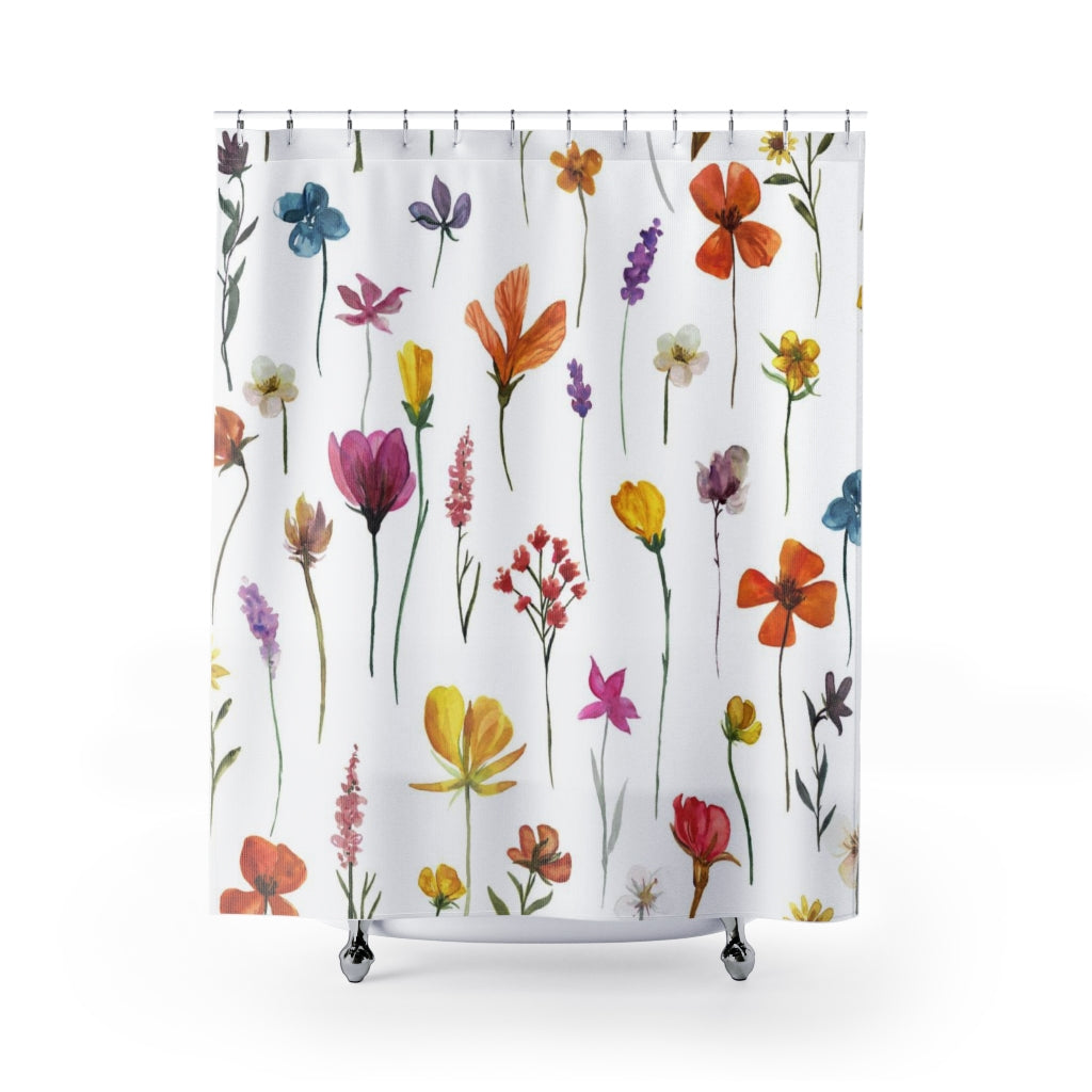 modern boho fabric shower curtain