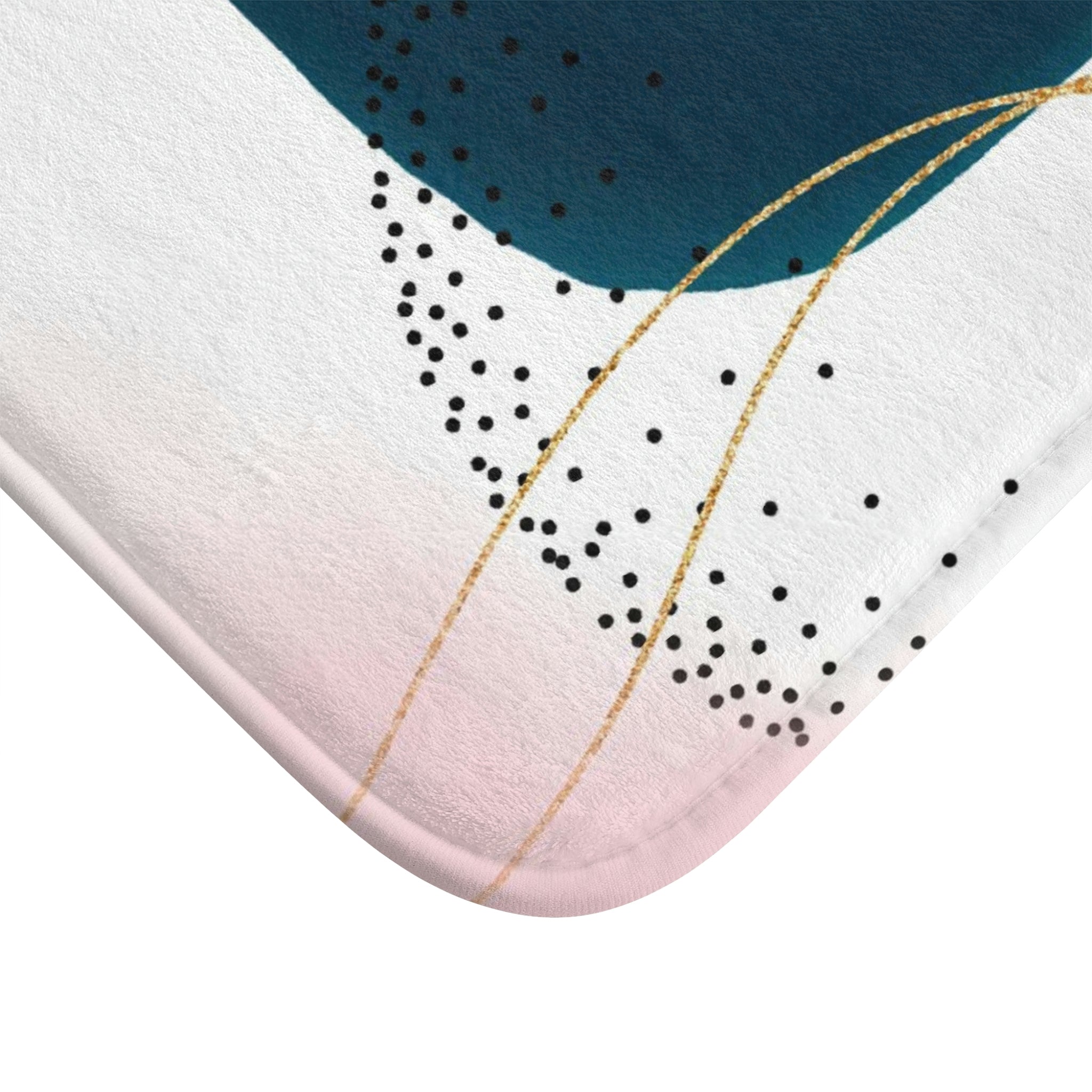 Blue Blush Pink Minimalist | Abstract Bath Mat