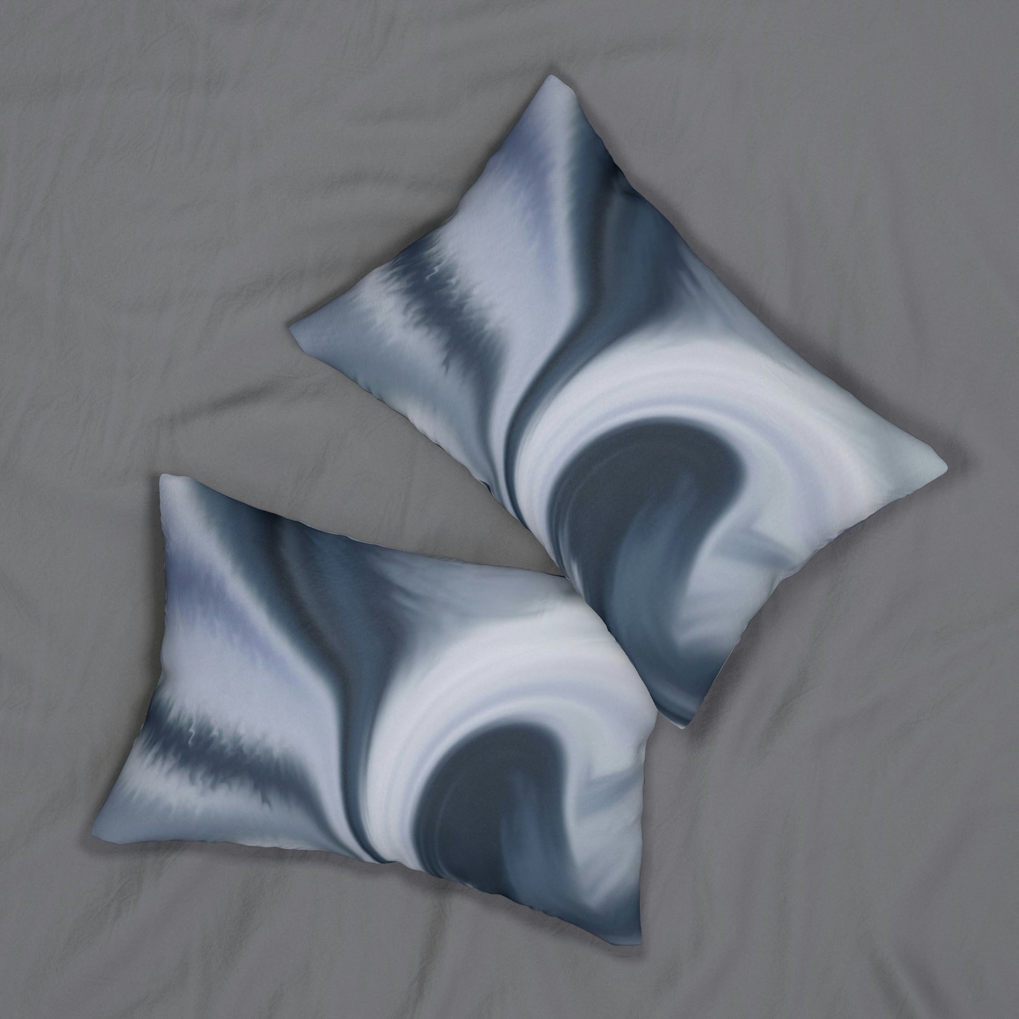 Abstract Lumbar Pillow | Denim Blue Ombre