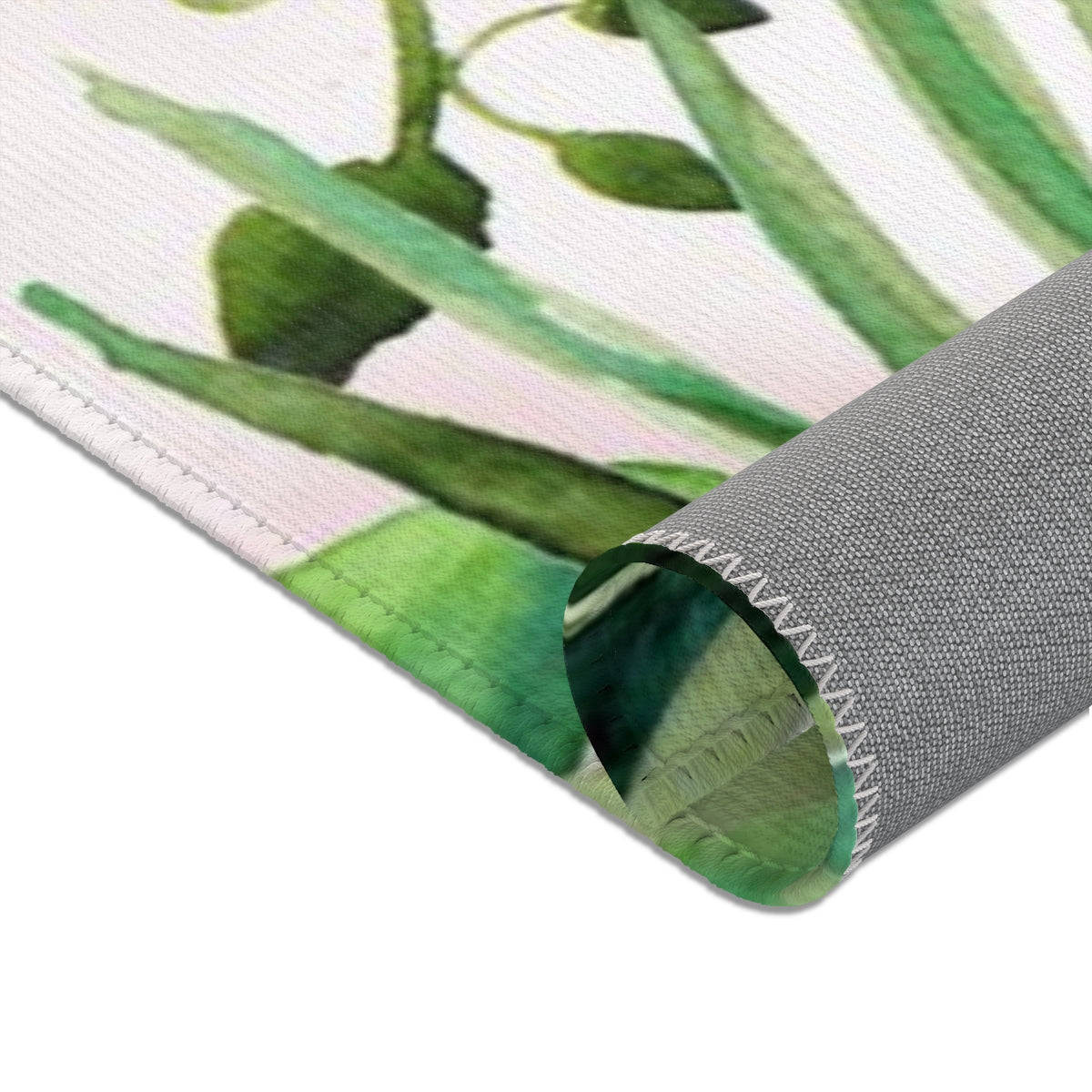 Floral Area Rug | Blush Peach Jungle Leaves