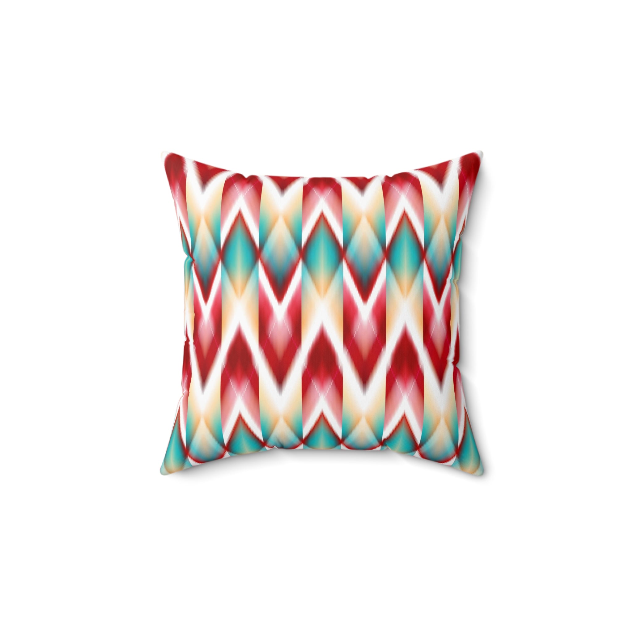 Folklore Pillow Cover | Red Teal Tribal