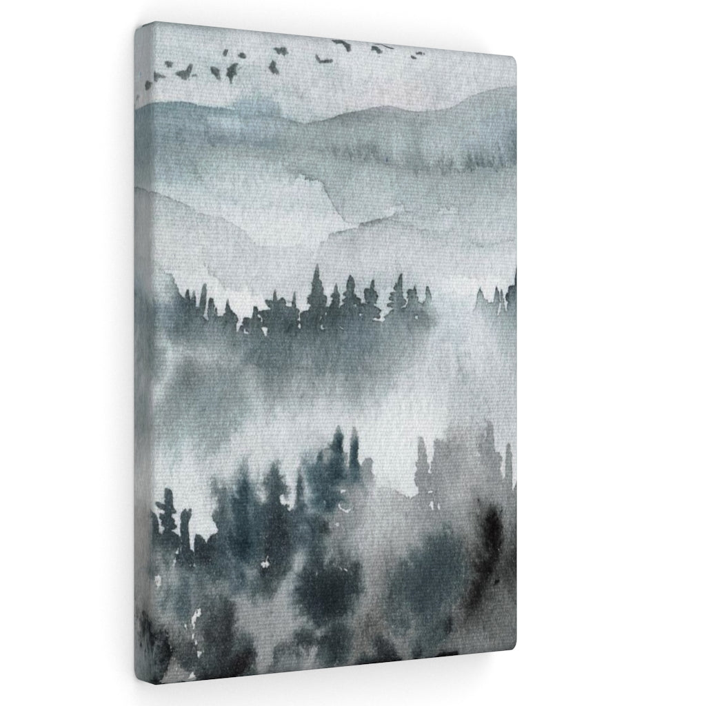 Nature Wall Canvas Art | Gray Woodlands