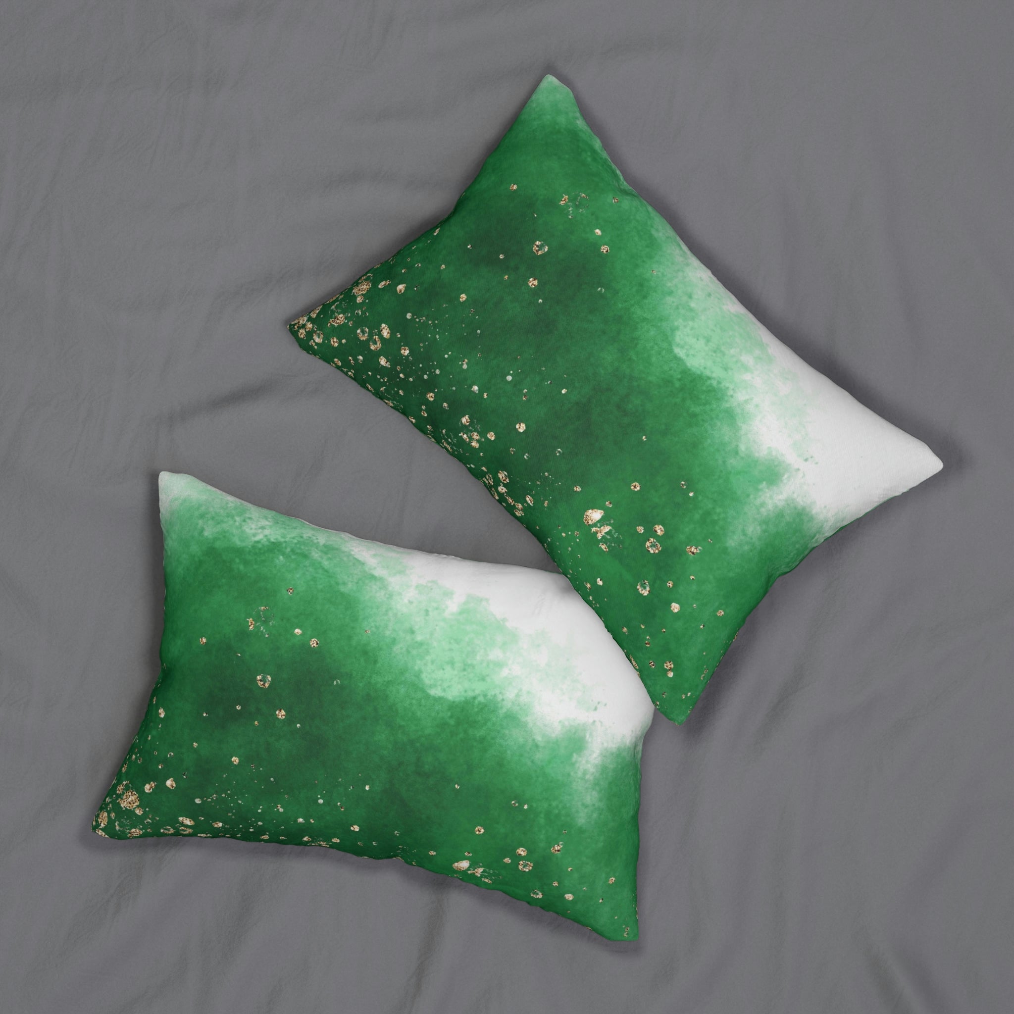 Emerald Lumbar Pillow | Moss Green Ombre