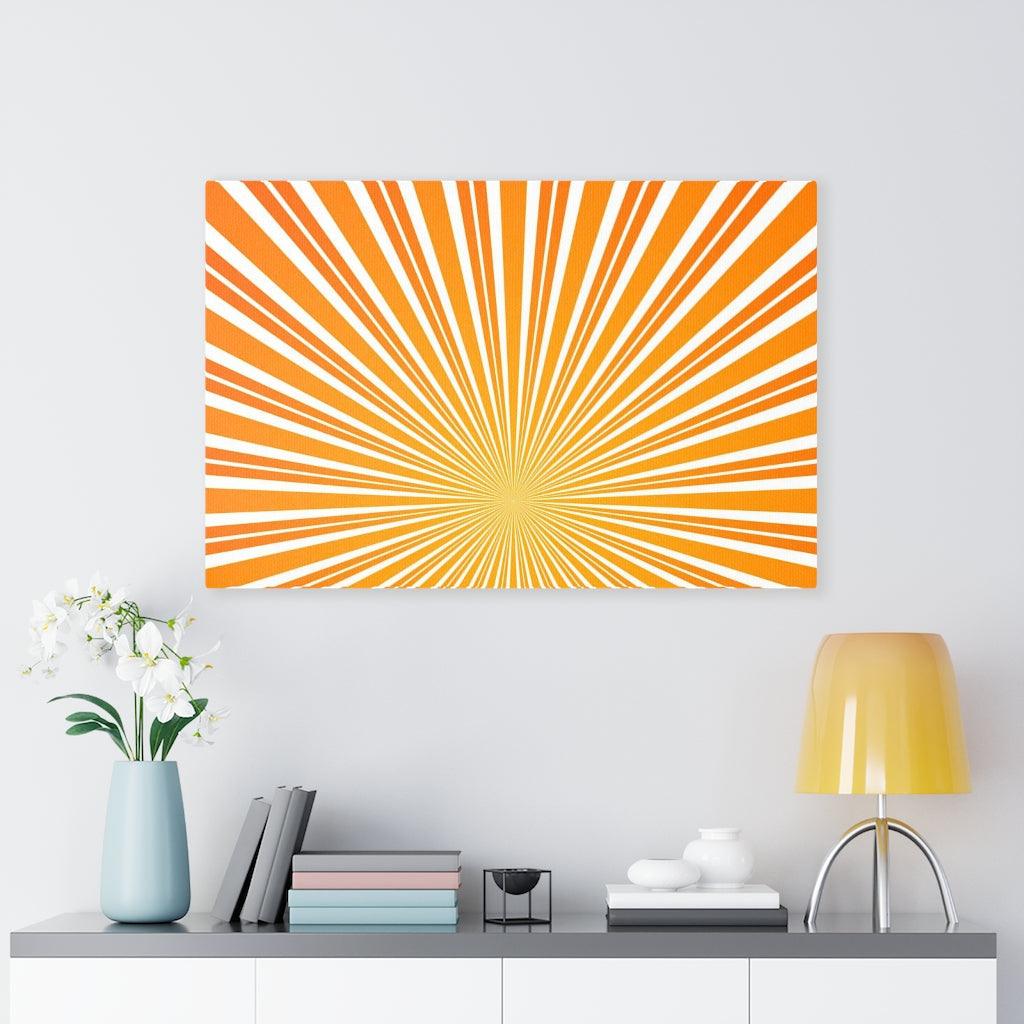 RETRO WALL CANVAS ART | Yellow Orange White