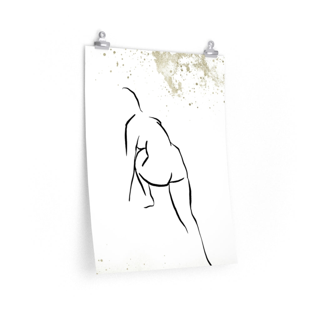 Female Art | White Art Print | Poster