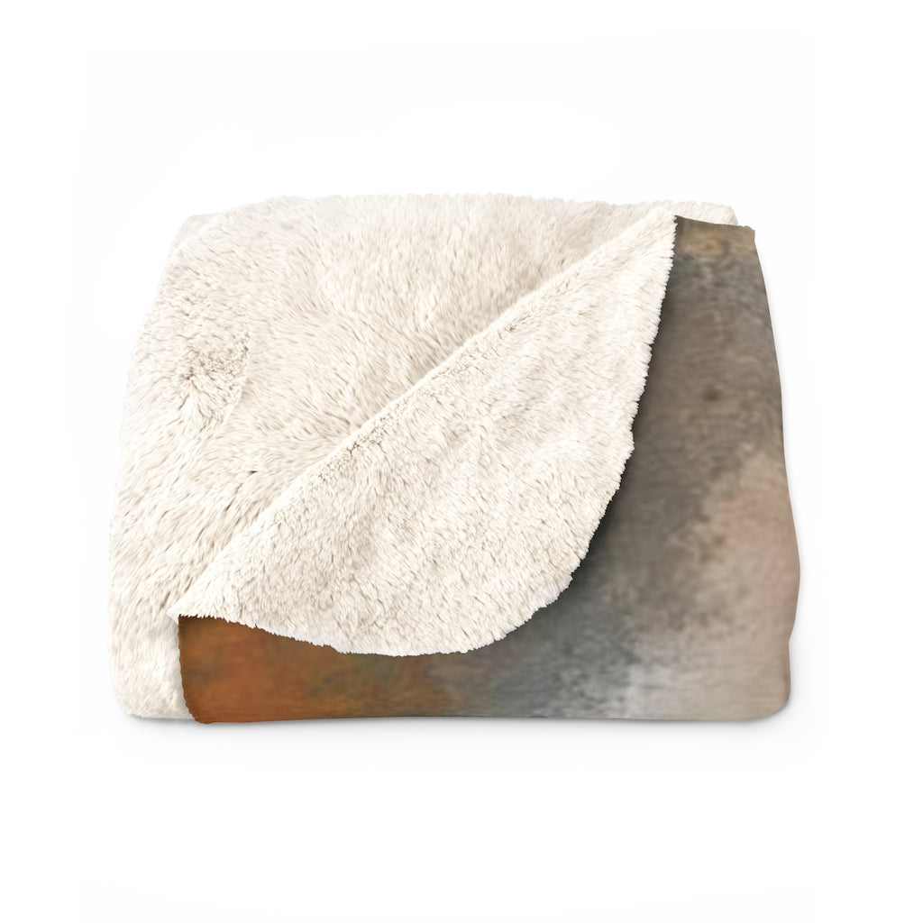 Acrylic Comfy Blanket | Rust Blush Pink Blue