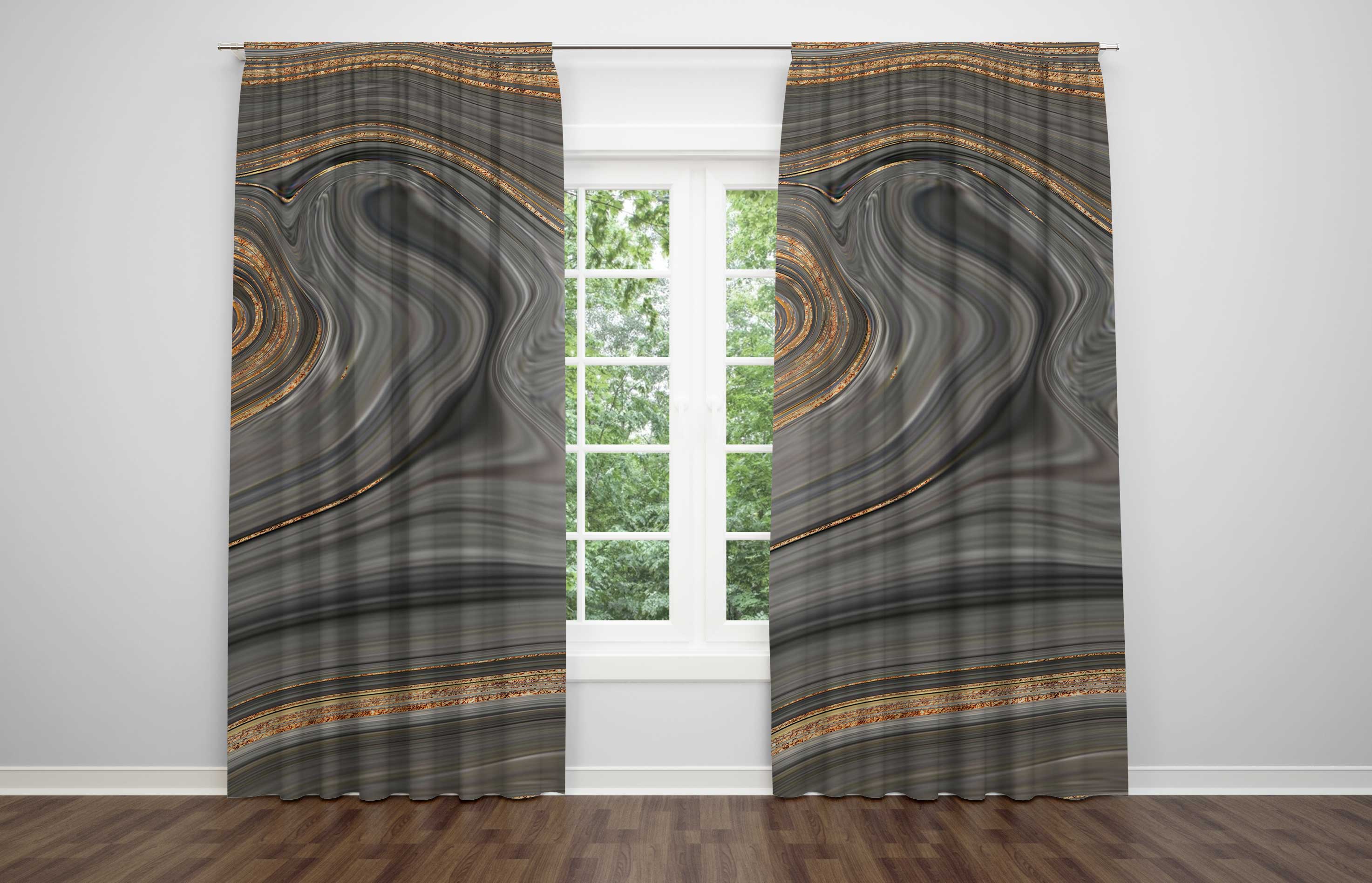 modern abstract, unique window curtains