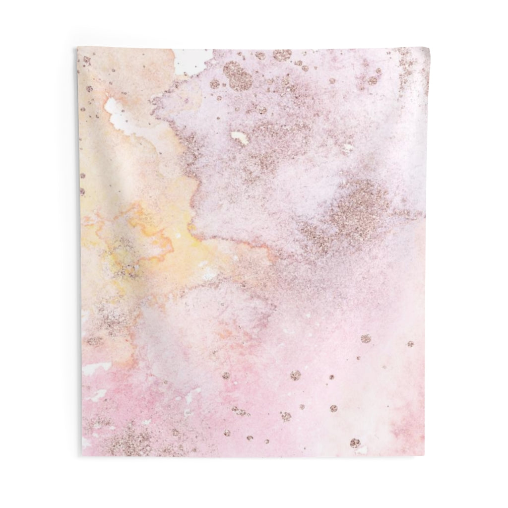 Abstract Tapestry | Pastel Pink Yellow Gold