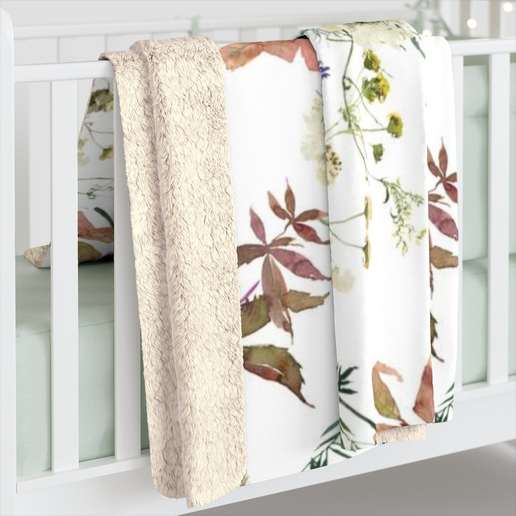 Floral Comfy Blanket | Wild Greenery Flowers