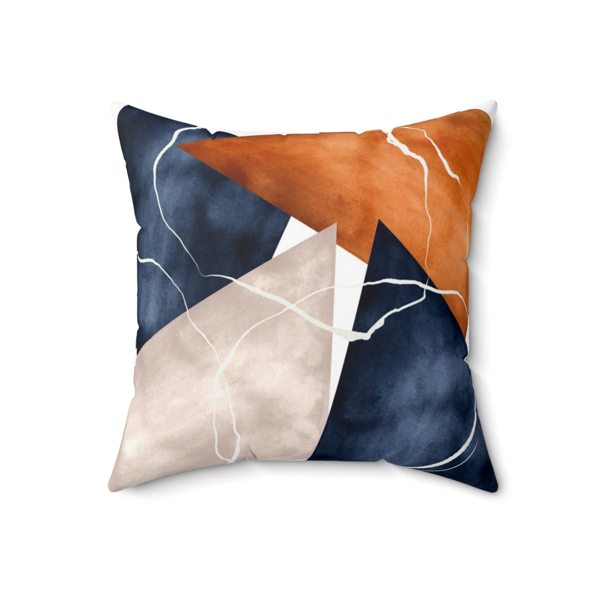 Abstract Pillow Cover | Rust Navy