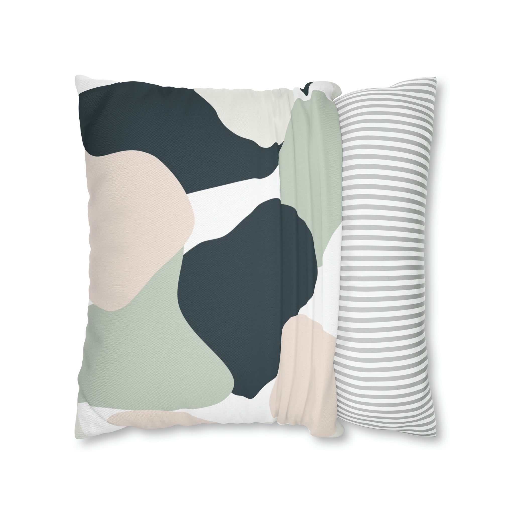 Abstract Pillow Cover | Sage Green, Blush Pink