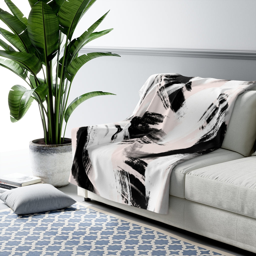 modern abstract cozy blanket