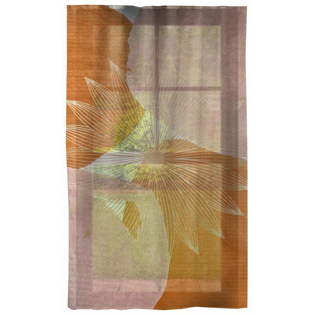 Abstract Window Curtains | Tumeric Orange Pink