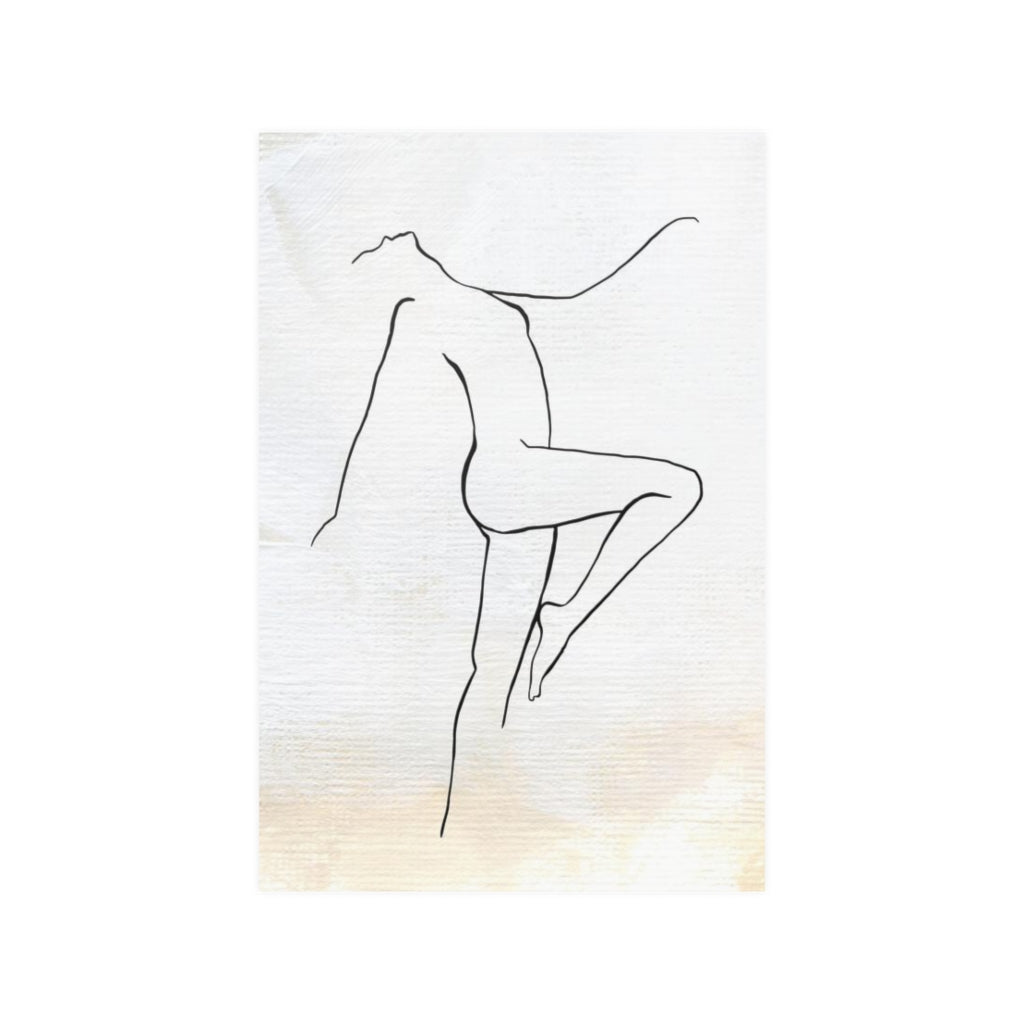 Abstract Terracotta Art Prints | Cream White Woman