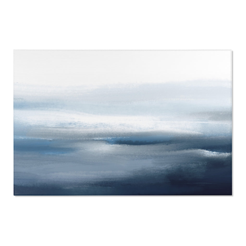 Boho Chic Area Rugs, Navy Blue Ombre