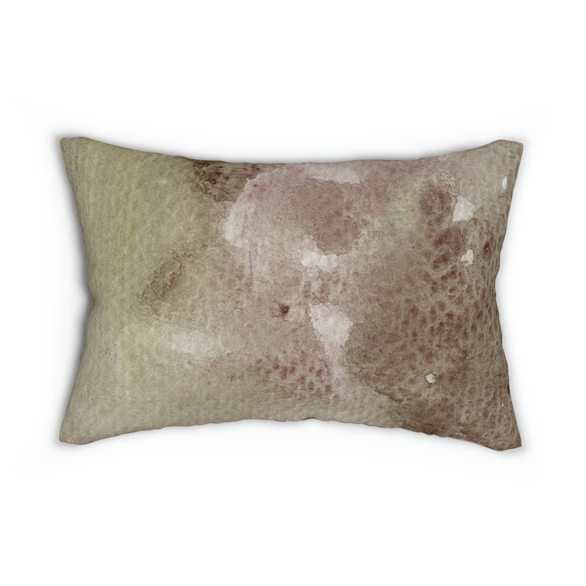 Abstract Lumbar Pillow | Earthy Sage Green Ombre