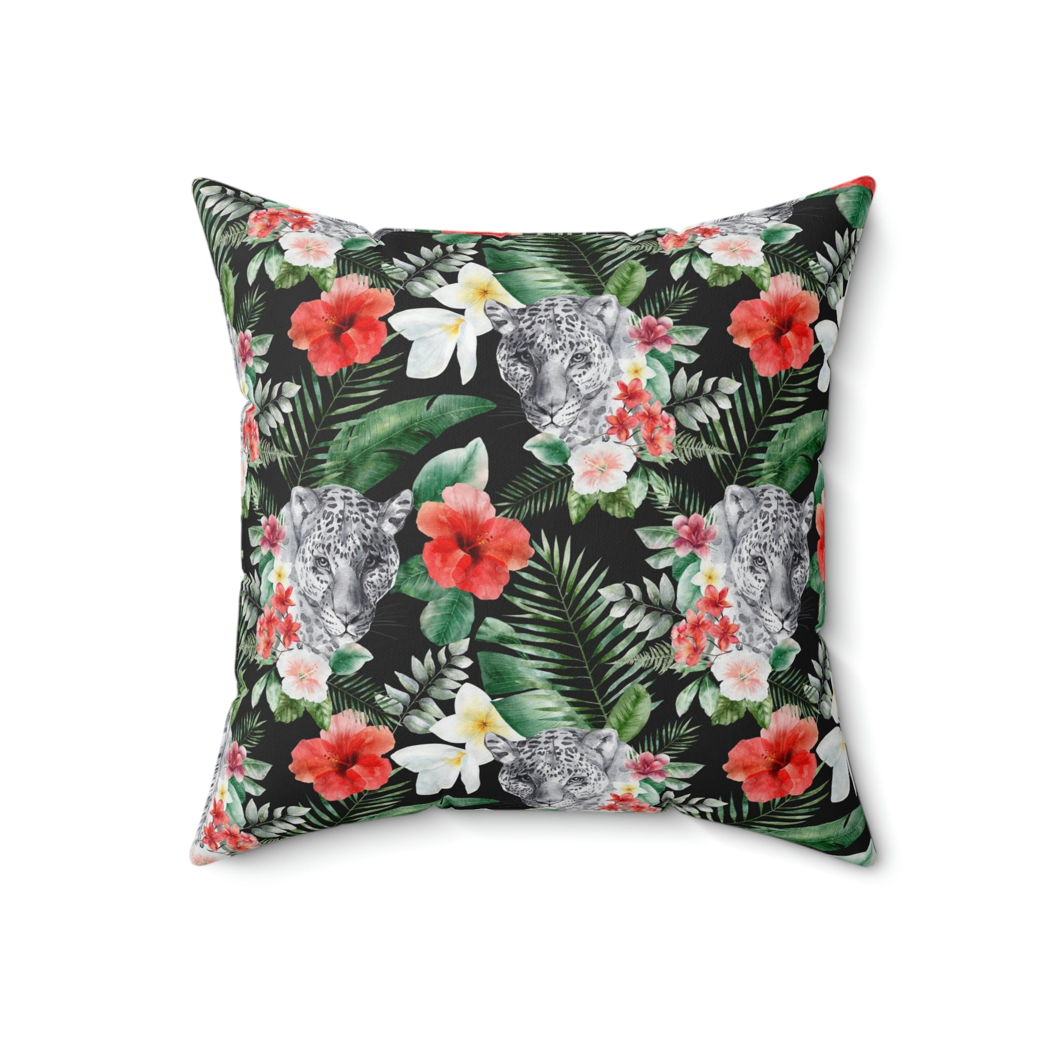 Safari Tiger Pillow Cover | Jungle Animal Floral