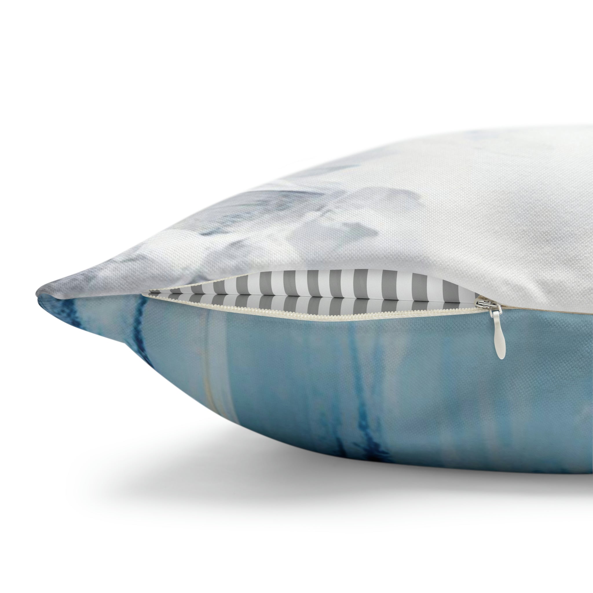 Abstract Pillow Cover | Beige Blue White