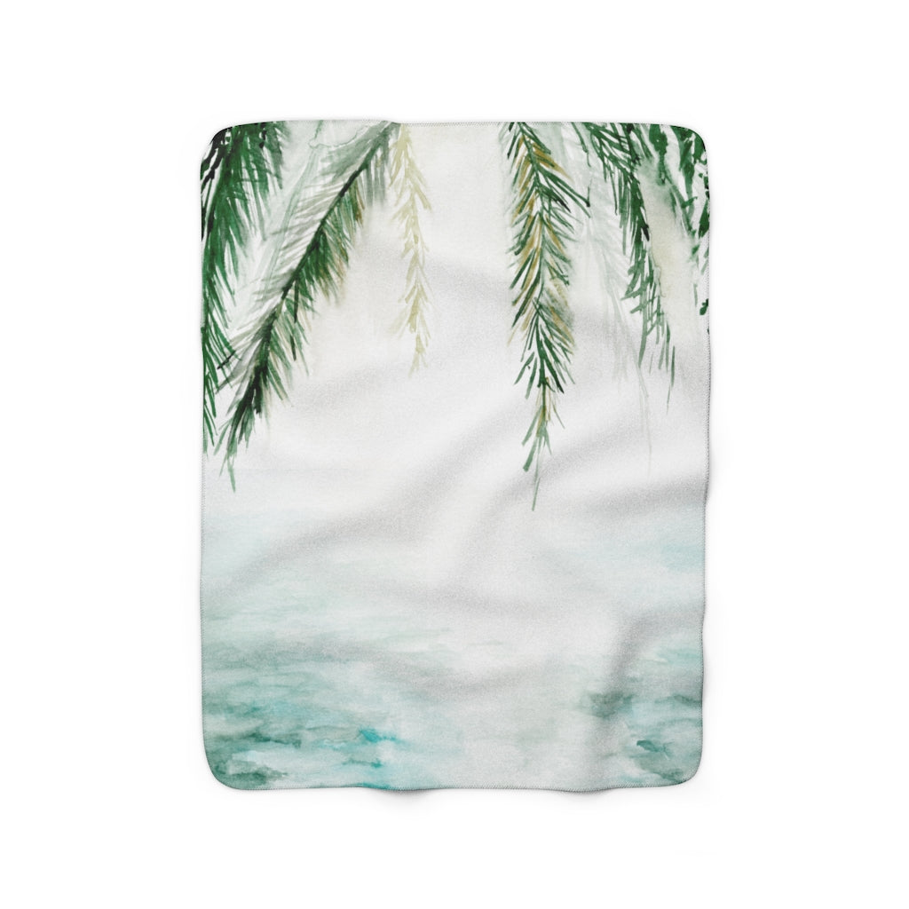 Green Floral Blanket